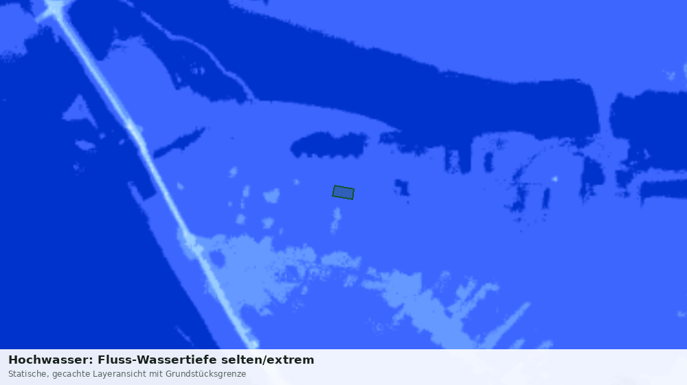 Statische Kartenansicht: Hochwasser: Fluss-Wassertiefe selten/extrem
