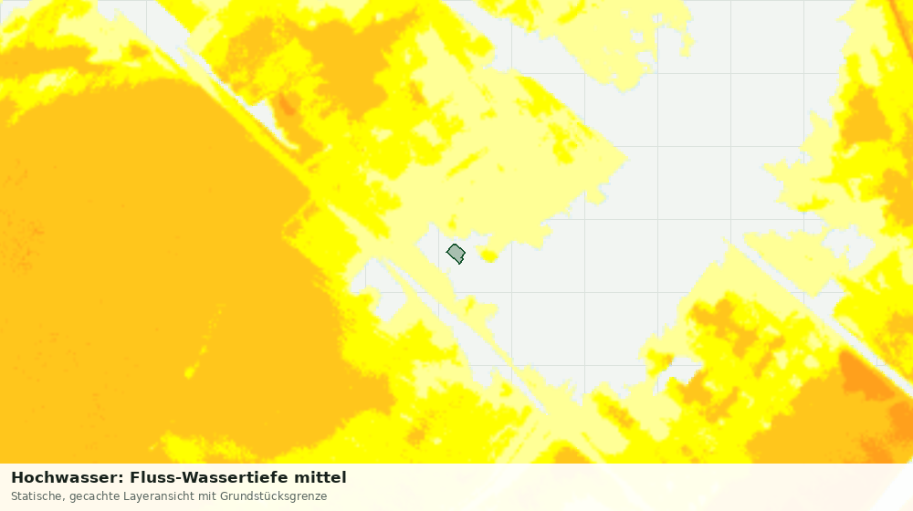 Statische Kartenansicht: Hochwasser: Fluss-Wassertiefe mittel