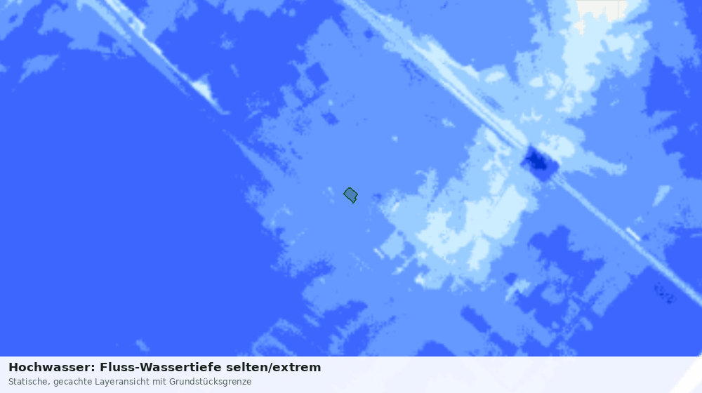 Statische Kartenansicht: Hochwasser: Fluss-Wassertiefe selten/extrem