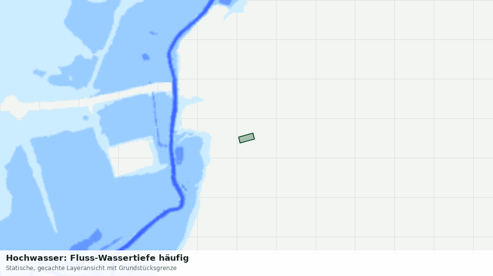 Statische Kartenansicht: Hochwasser: Fluss-Wassertiefe häufig