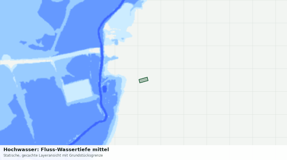 Statische Kartenansicht: Hochwasser: Fluss-Wassertiefe mittel