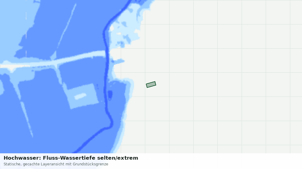 Statische Kartenansicht: Hochwasser: Fluss-Wassertiefe selten/extrem