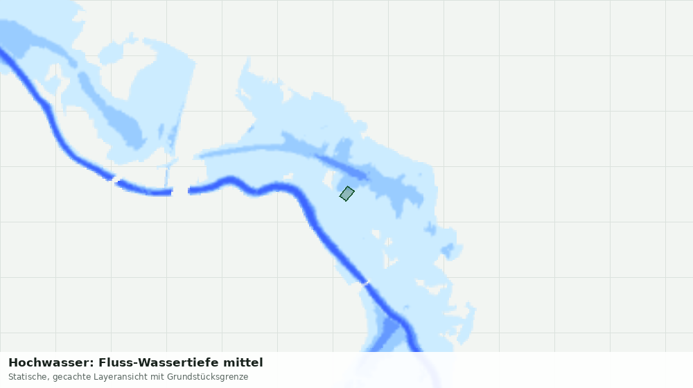 Statische Kartenansicht: Hochwasser: Fluss-Wassertiefe mittel