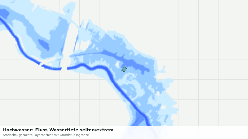 Statische Kartenansicht: Hochwasser: Fluss-Wassertiefe selten/extrem