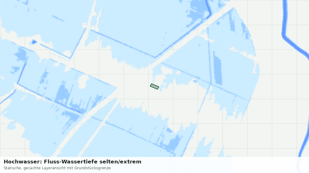 Statische Kartenansicht: Hochwasser: Fluss-Wassertiefe selten/extrem