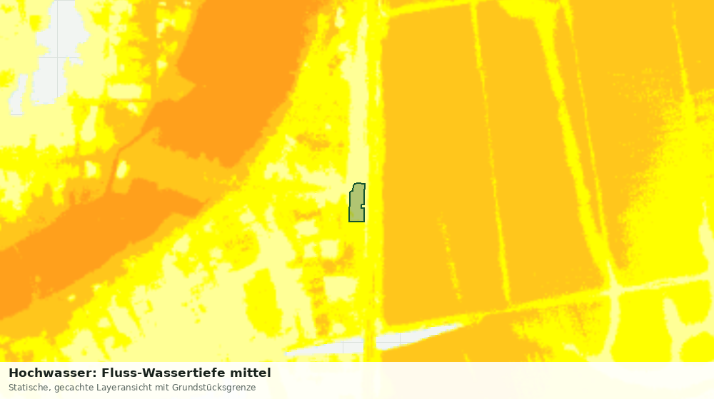Statische Kartenansicht: Hochwasser: Fluss-Wassertiefe mittel