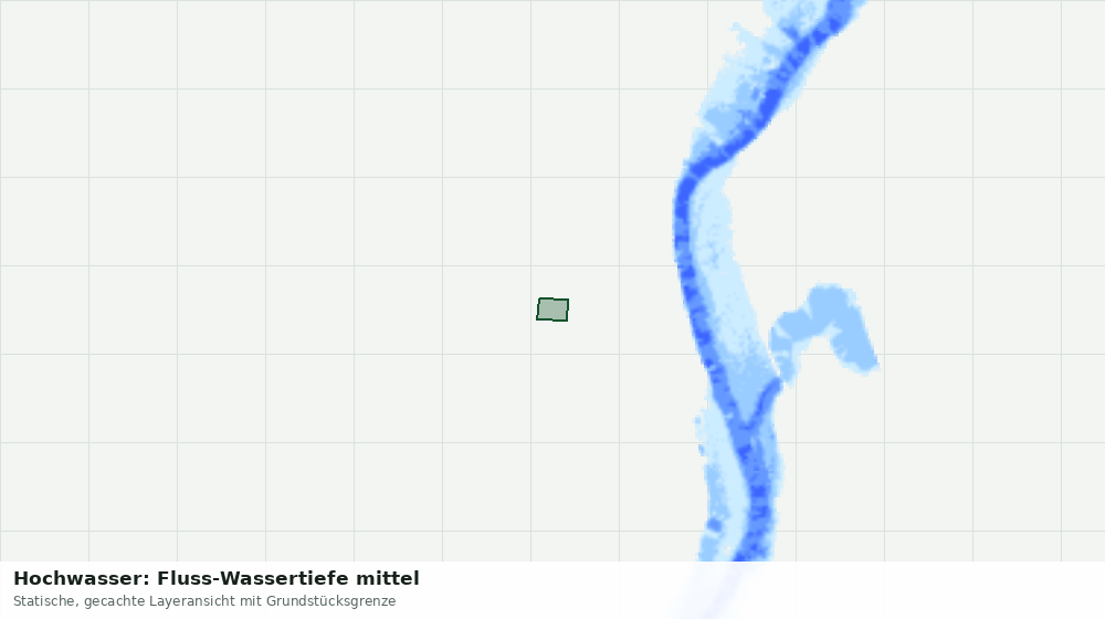 Statische Kartenansicht: Hochwasser: Fluss-Wassertiefe mittel