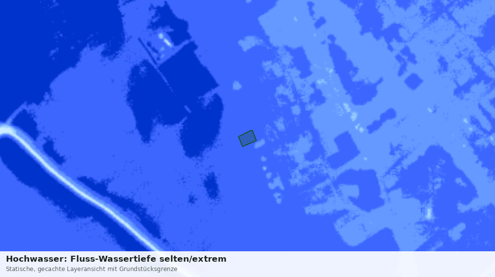Statische Kartenansicht: Hochwasser: Fluss-Wassertiefe selten/extrem