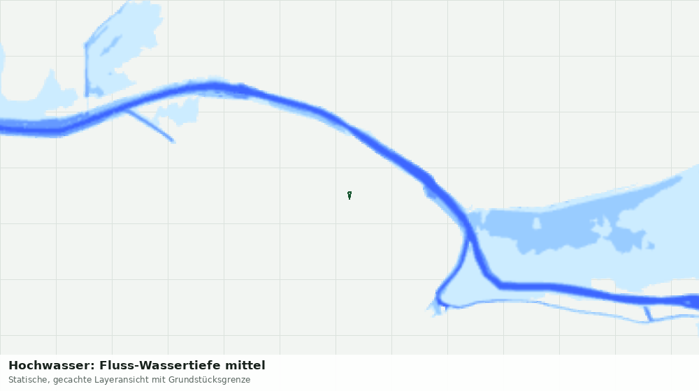 Statische Kartenansicht: Hochwasser: Fluss-Wassertiefe mittel