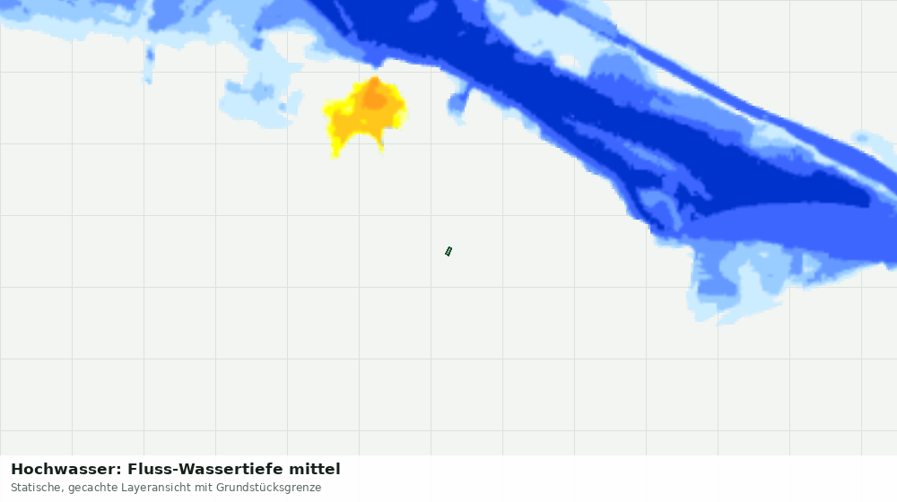 Statische Kartenansicht: Hochwasser: Fluss-Wassertiefe mittel