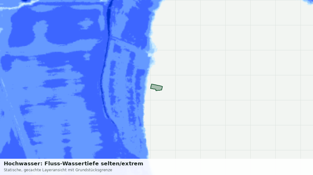 Statische Kartenansicht: Hochwasser: Fluss-Wassertiefe selten/extrem