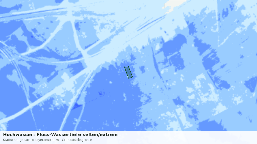 Statische Kartenansicht: Hochwasser: Fluss-Wassertiefe selten/extrem