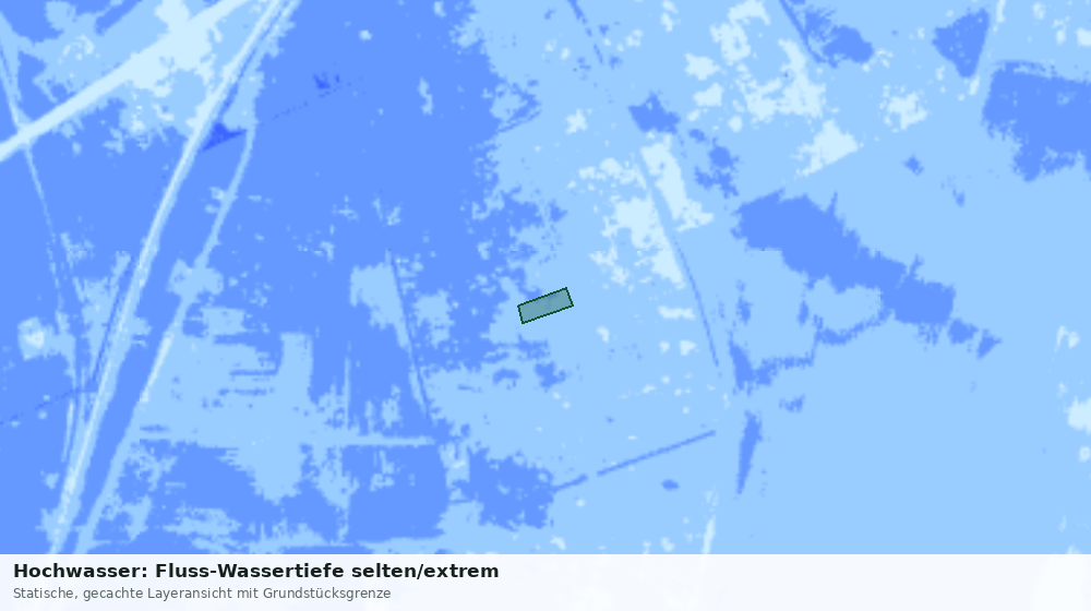 Statische Kartenansicht: Hochwasser: Fluss-Wassertiefe selten/extrem