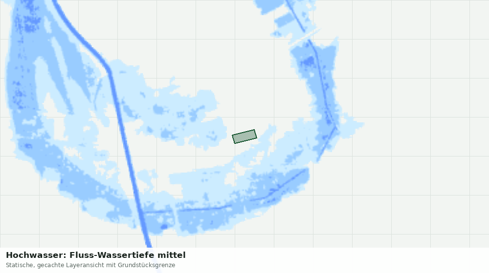 Statische Kartenansicht: Hochwasser: Fluss-Wassertiefe mittel