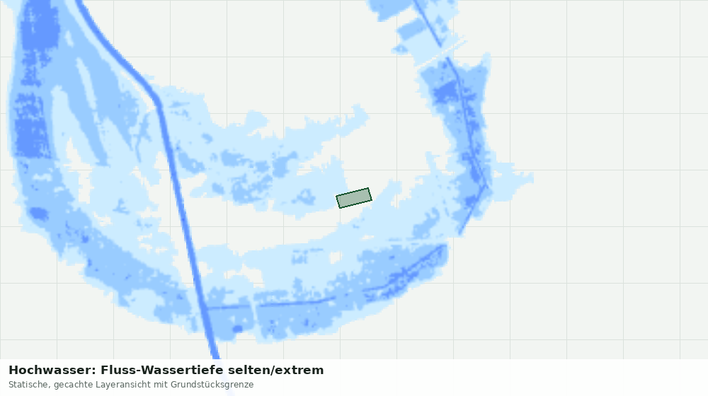 Statische Kartenansicht: Hochwasser: Fluss-Wassertiefe selten/extrem