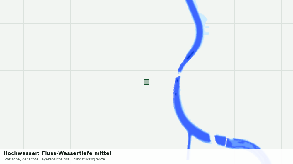 Statische Kartenansicht: Hochwasser: Fluss-Wassertiefe mittel