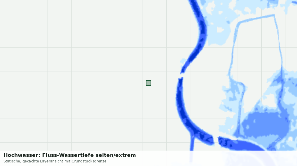 Statische Kartenansicht: Hochwasser: Fluss-Wassertiefe selten/extrem