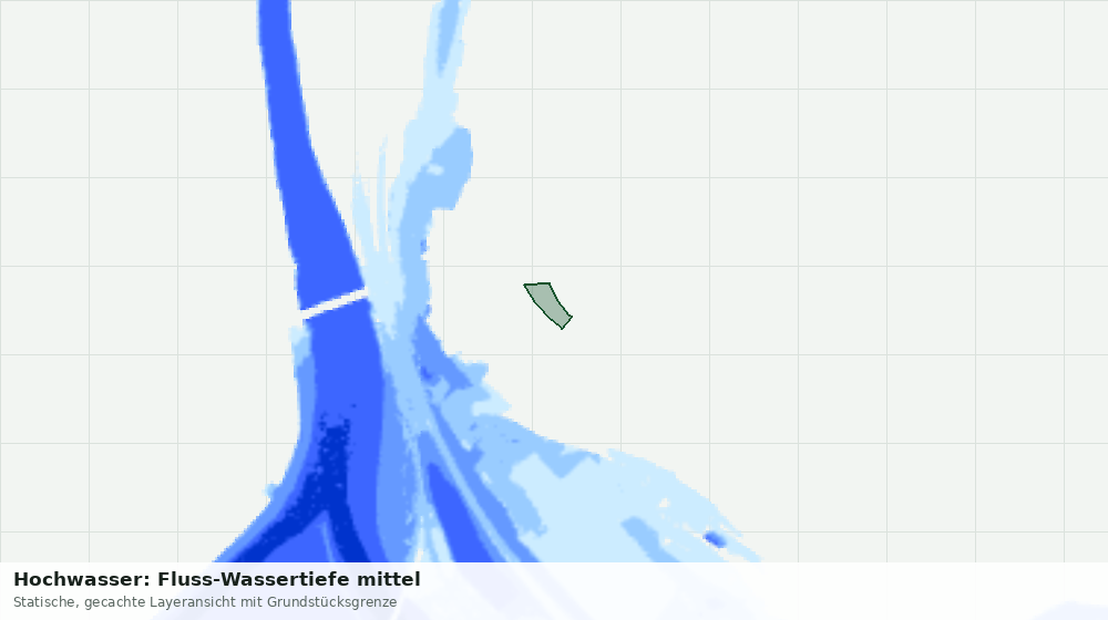 Statische Kartenansicht: Hochwasser: Fluss-Wassertiefe mittel