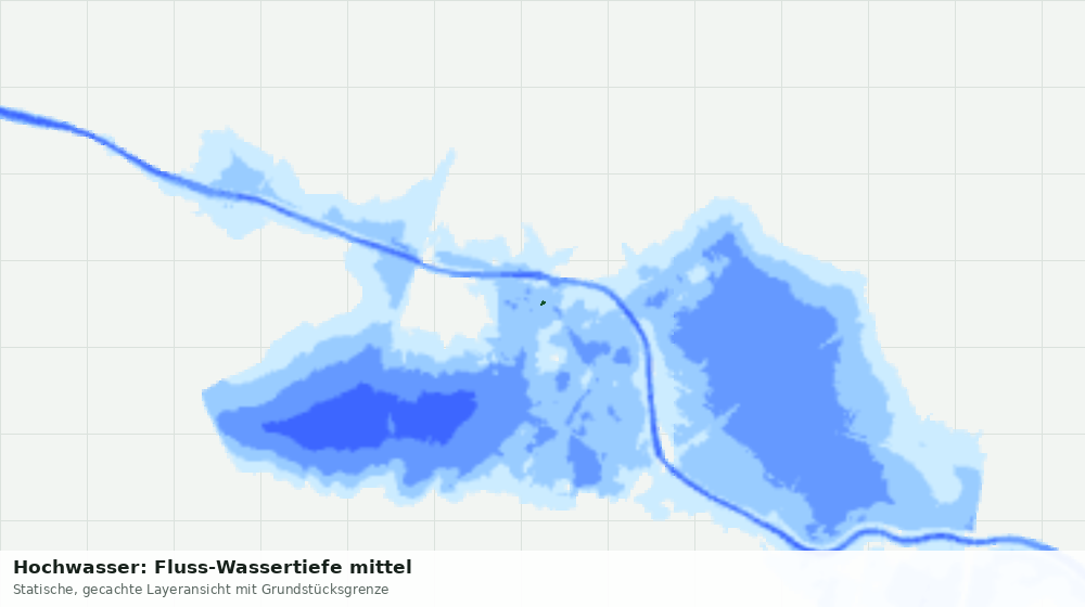 Statische Kartenansicht: Hochwasser: Fluss-Wassertiefe mittel