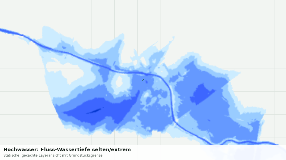 Statische Kartenansicht: Hochwasser: Fluss-Wassertiefe selten/extrem