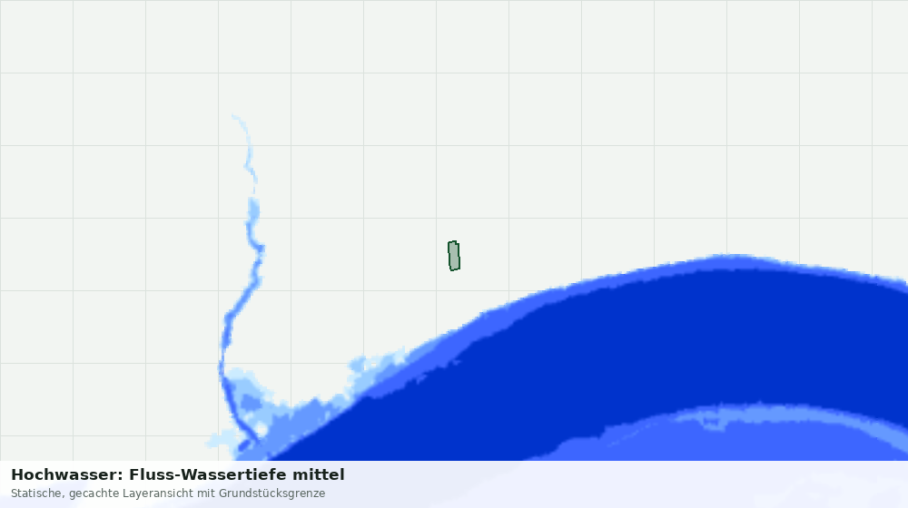 Statische Kartenansicht: Hochwasser: Fluss-Wassertiefe mittel