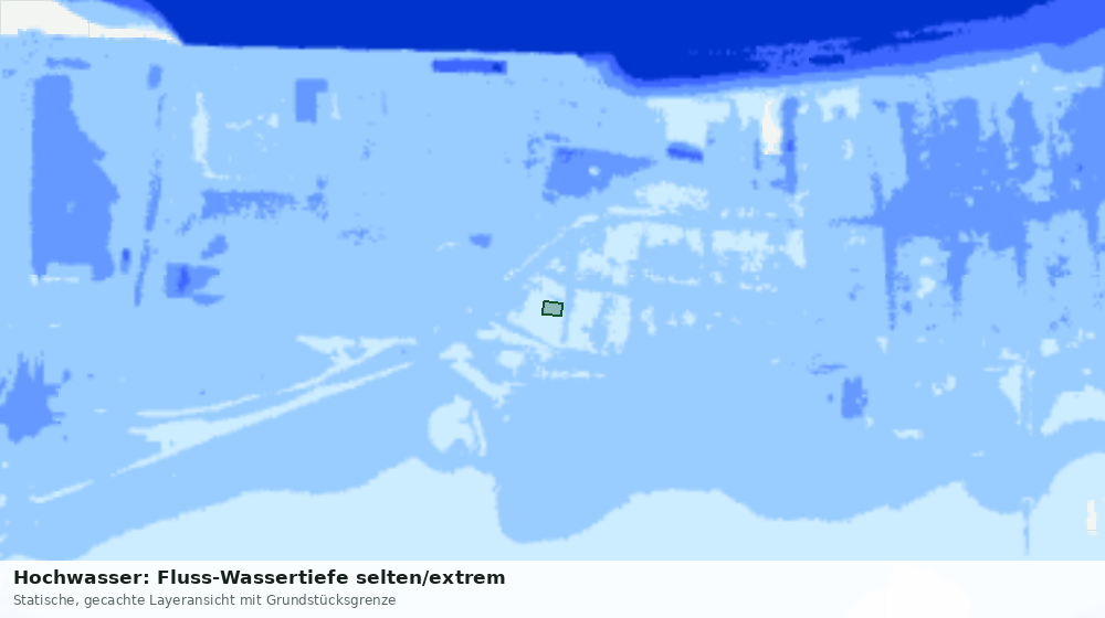 Statische Kartenansicht: Hochwasser: Fluss-Wassertiefe selten/extrem