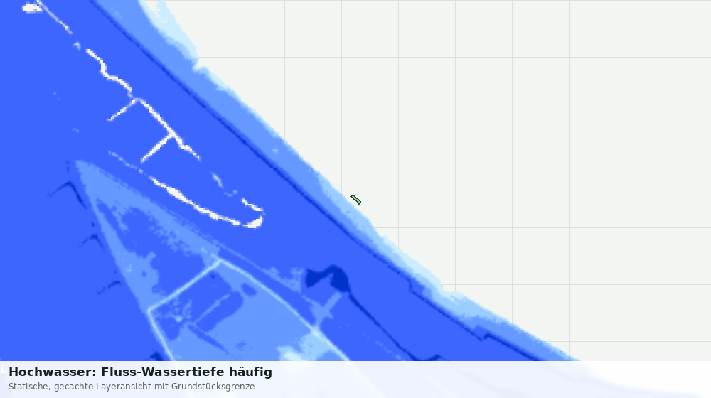 Statische Kartenansicht: Hochwasser: Fluss-Wassertiefe häufig