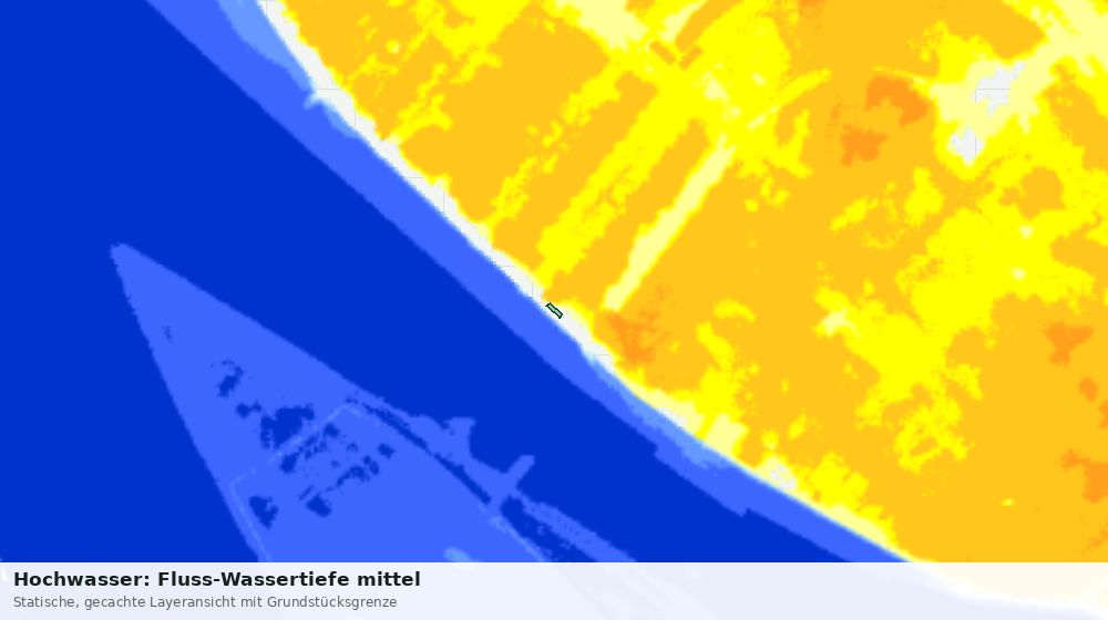 Statische Kartenansicht: Hochwasser: Fluss-Wassertiefe mittel