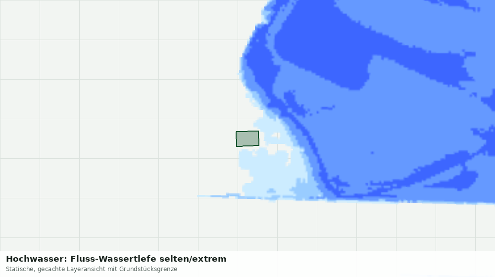 Statische Kartenansicht: Hochwasser: Fluss-Wassertiefe selten/extrem