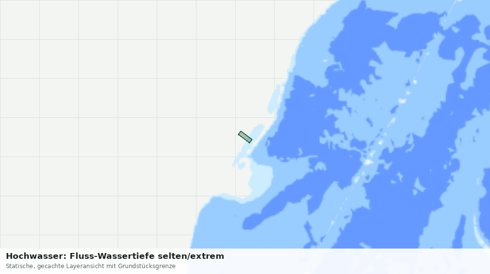Statische Kartenansicht: Hochwasser: Fluss-Wassertiefe selten/extrem