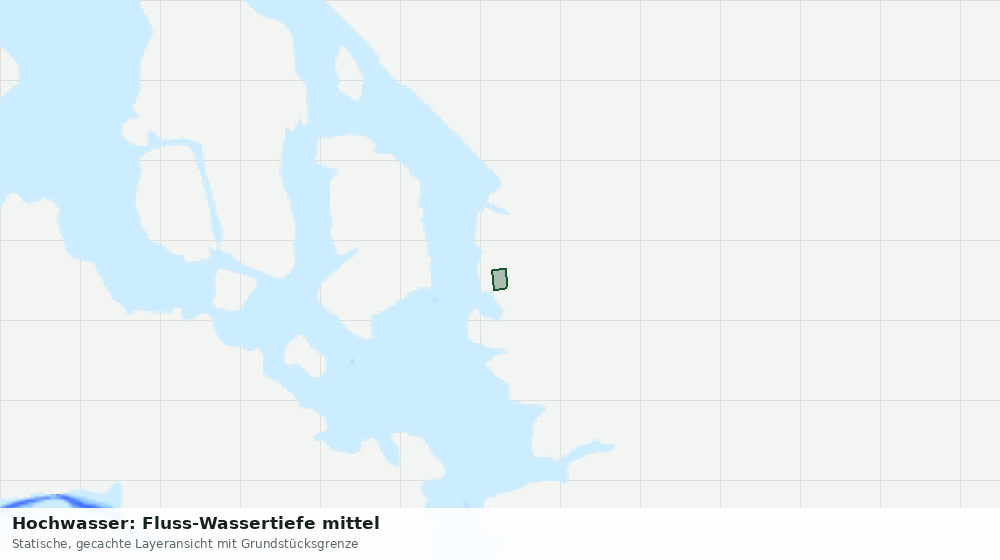 Statische Kartenansicht: Hochwasser: Fluss-Wassertiefe mittel