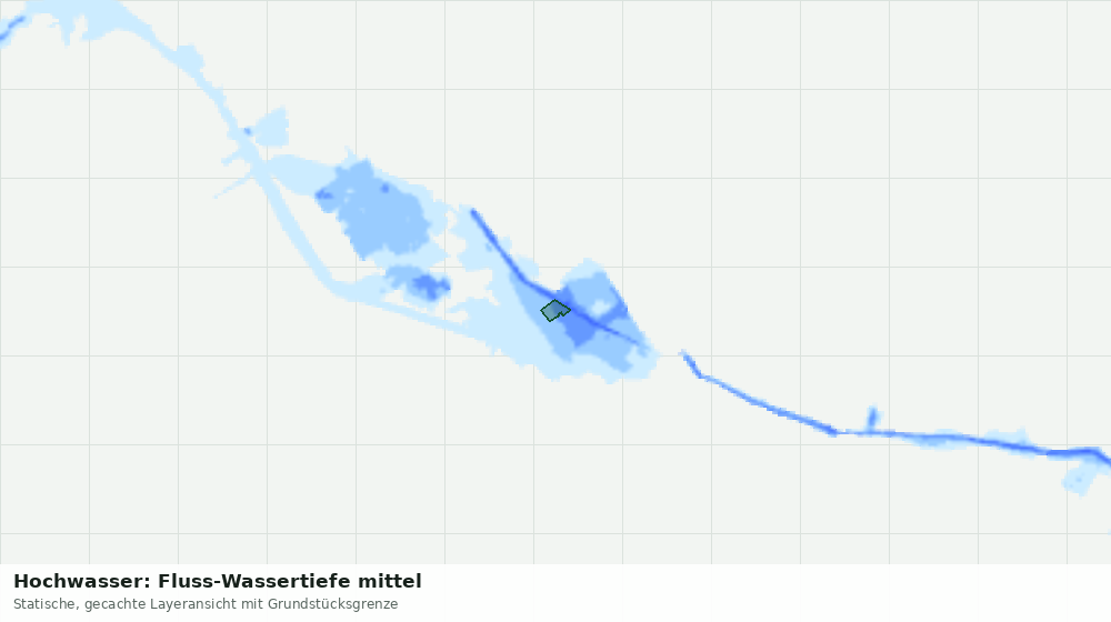 Statische Kartenansicht: Hochwasser: Fluss-Wassertiefe mittel