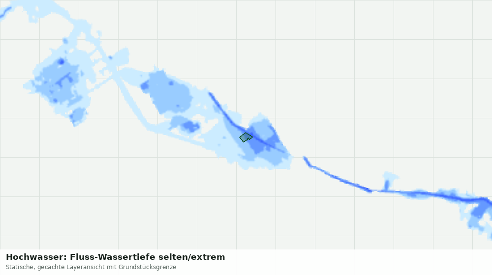 Statische Kartenansicht: Hochwasser: Fluss-Wassertiefe selten/extrem