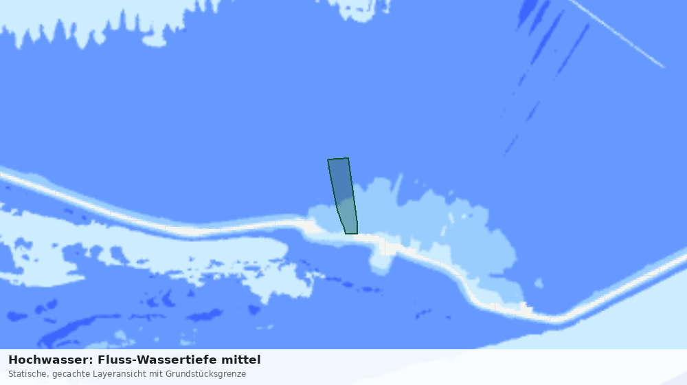 Statische Kartenansicht: Hochwasser: Fluss-Wassertiefe mittel
