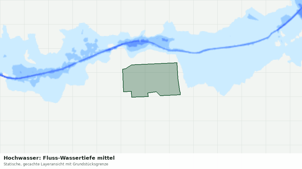 Statische Kartenansicht: Hochwasser: Fluss-Wassertiefe mittel