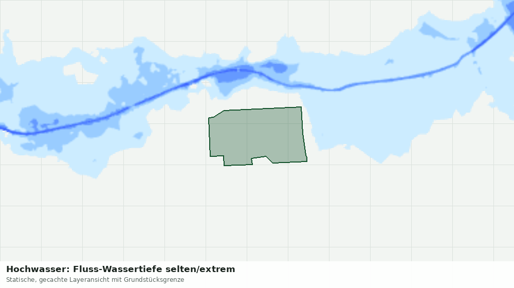Statische Kartenansicht: Hochwasser: Fluss-Wassertiefe selten/extrem