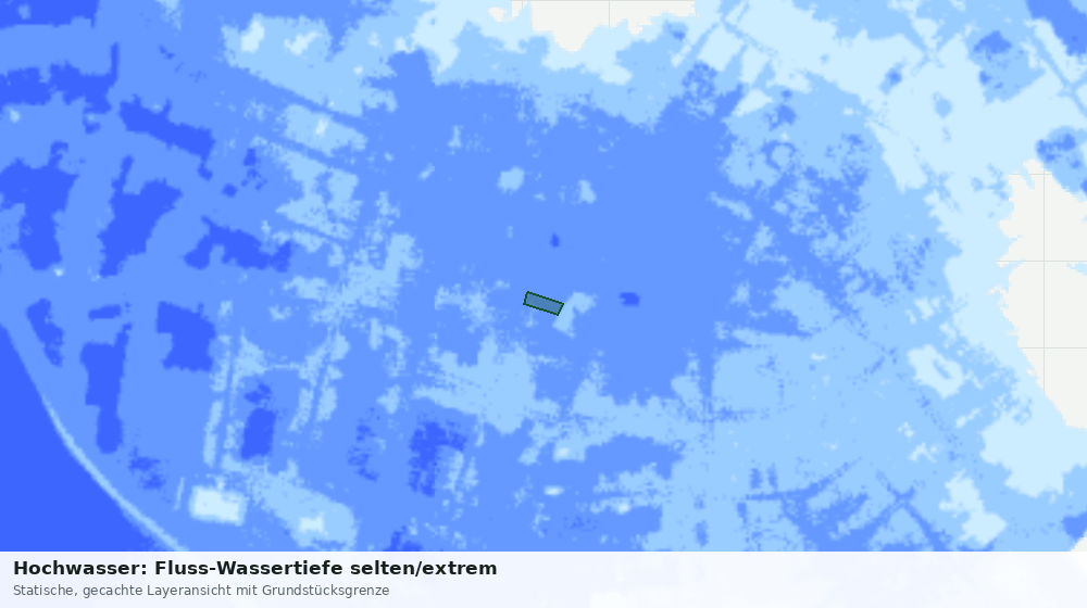 Statische Kartenansicht: Hochwasser: Fluss-Wassertiefe selten/extrem