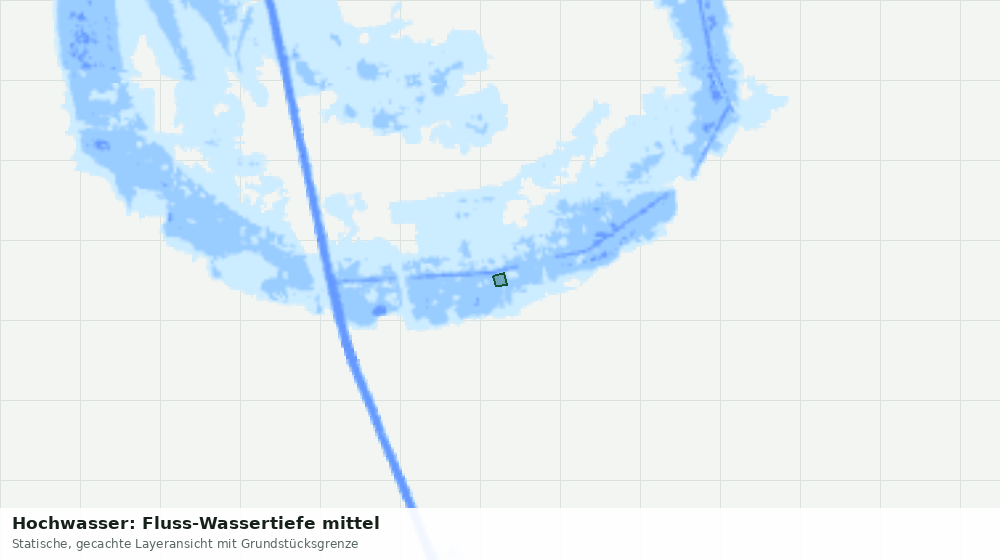 Statische Kartenansicht: Hochwasser: Fluss-Wassertiefe mittel