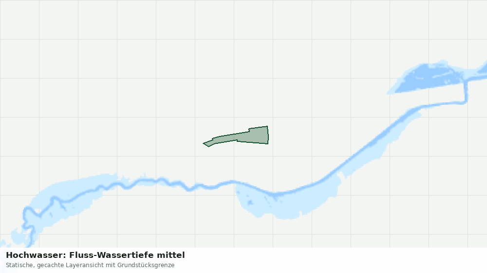 Statische Kartenansicht: Hochwasser: Fluss-Wassertiefe mittel
