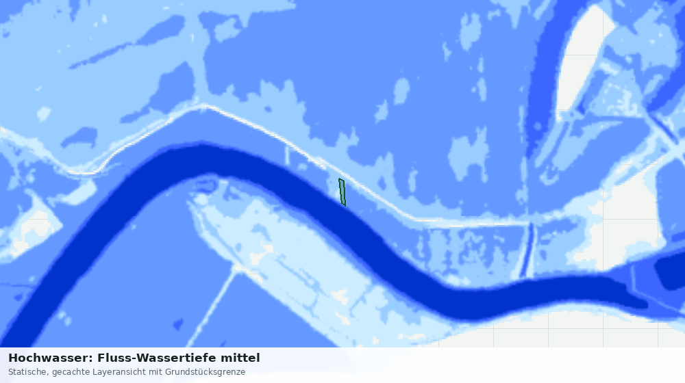Statische Kartenansicht: Hochwasser: Fluss-Wassertiefe mittel