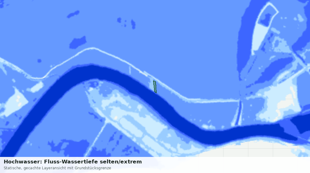 Statische Kartenansicht: Hochwasser: Fluss-Wassertiefe selten/extrem