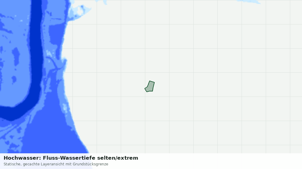 Statische Kartenansicht: Hochwasser: Fluss-Wassertiefe selten/extrem