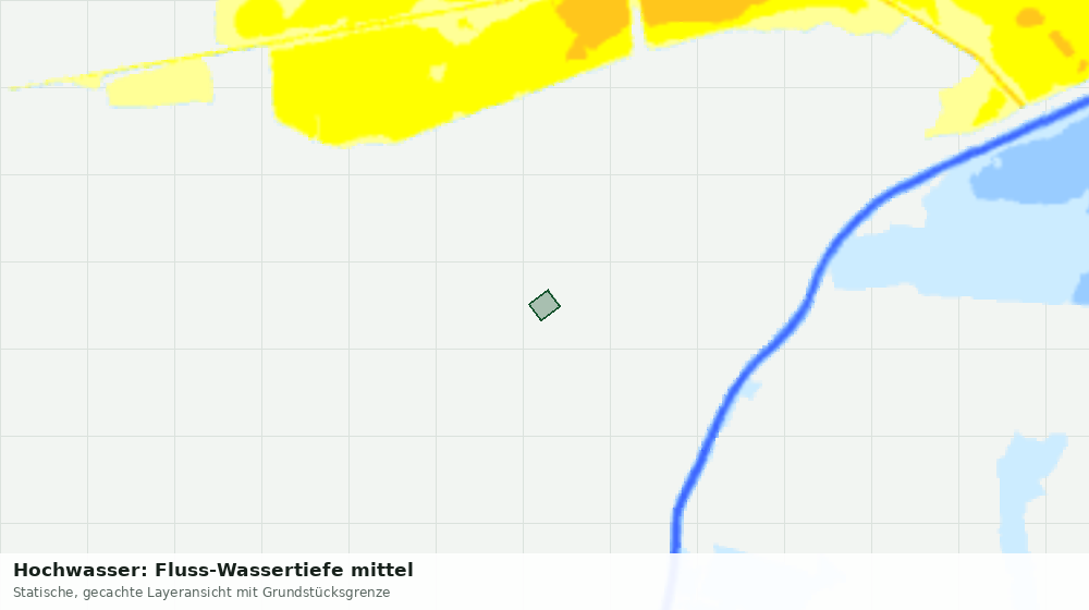 Statische Kartenansicht: Hochwasser: Fluss-Wassertiefe mittel