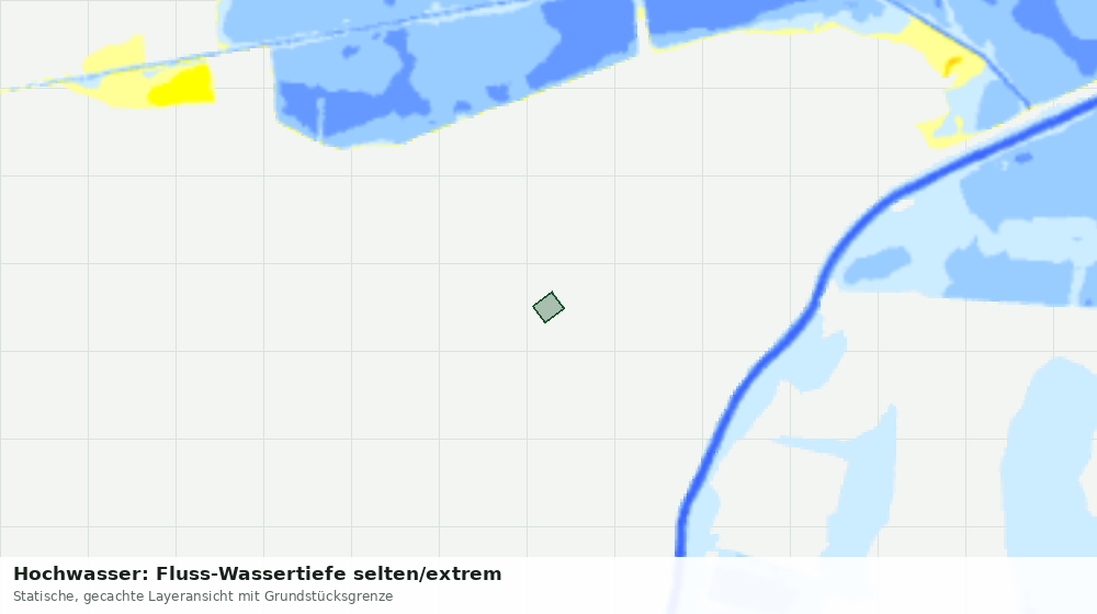 Statische Kartenansicht: Hochwasser: Fluss-Wassertiefe selten/extrem
