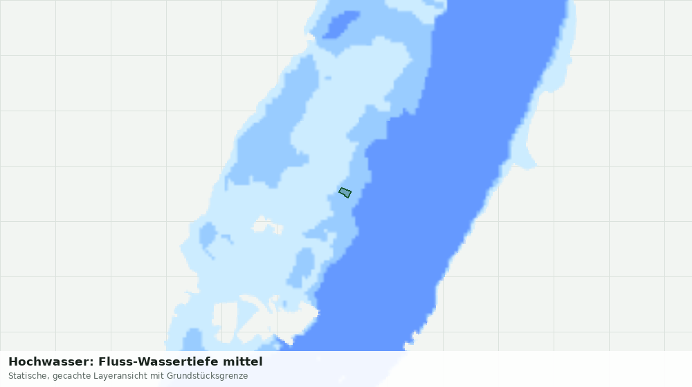 Statische Kartenansicht: Hochwasser: Fluss-Wassertiefe mittel