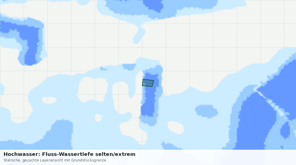 Statische Kartenansicht: Hochwasser: Fluss-Wassertiefe selten/extrem