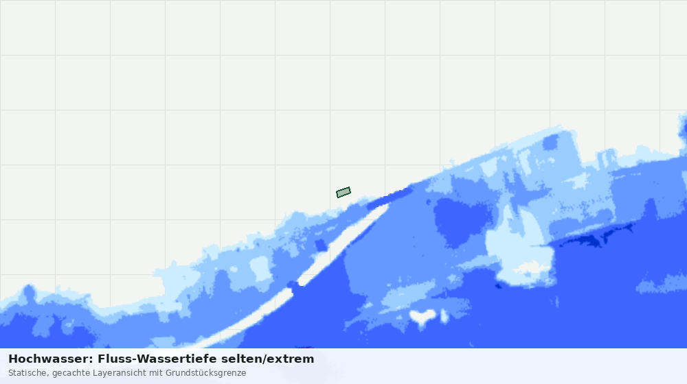 Statische Kartenansicht: Hochwasser: Fluss-Wassertiefe selten/extrem