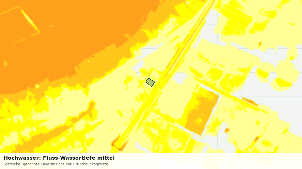 Statische Kartenansicht: Hochwasser: Fluss-Wassertiefe mittel