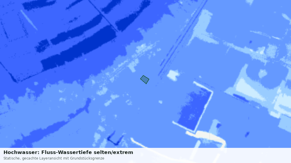 Statische Kartenansicht: Hochwasser: Fluss-Wassertiefe selten/extrem
