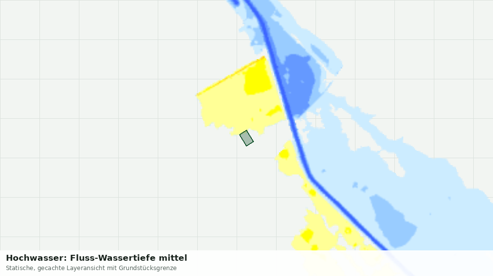 Statische Kartenansicht: Hochwasser: Fluss-Wassertiefe mittel